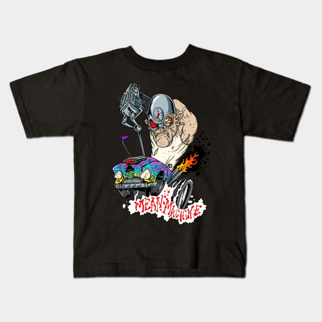 Mean Machine Angel Kids T-Shirt by Brownlazer